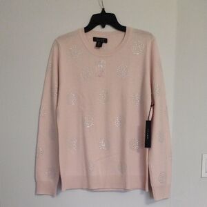 Tahari Elegant 100% 2 ply cashmere womens sweater